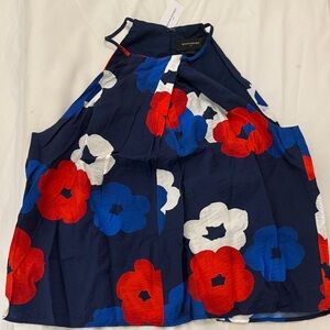 Banana Republic halter top with Red, Blue & White Floral Print